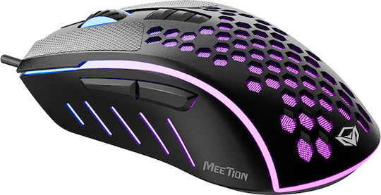 Meetion Honeycomb GM015 RGB Gaming Mouse 6400 DPI Black