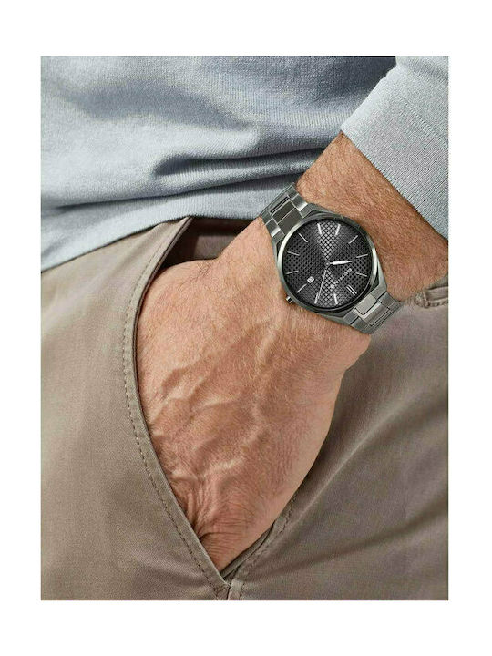 Bering Time Watch Battery with Gray Metal Bracelet