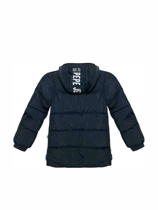 Kinder Parka Kurz mit Kapuze Marineblau Fred