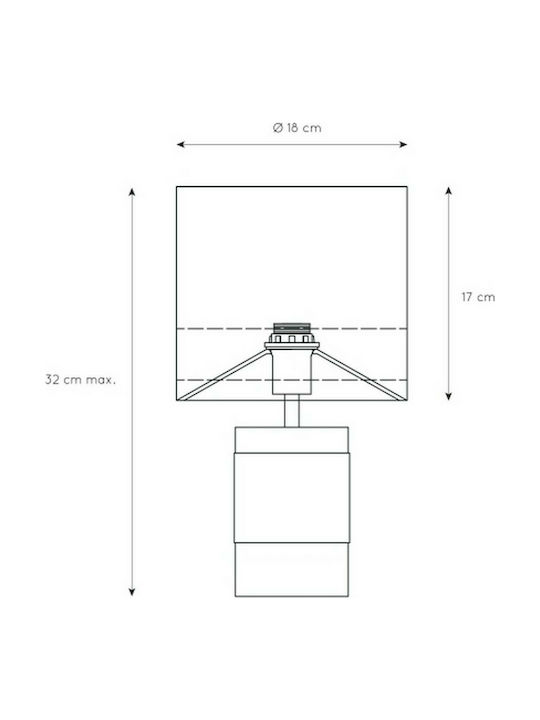 Lucide Lightning Frizzle Μεταλλικό Πορτατίφ για Ντουί E14 με Κίτρινο Καπέλο και Βάση