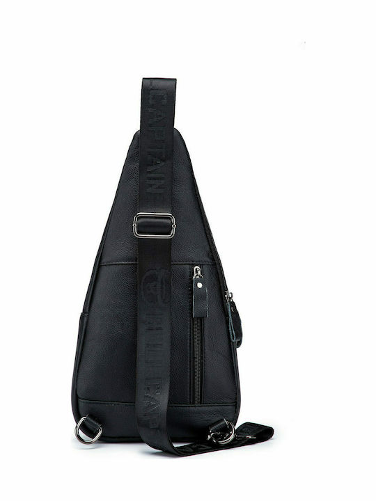 Leather Men's Bag Sling Black