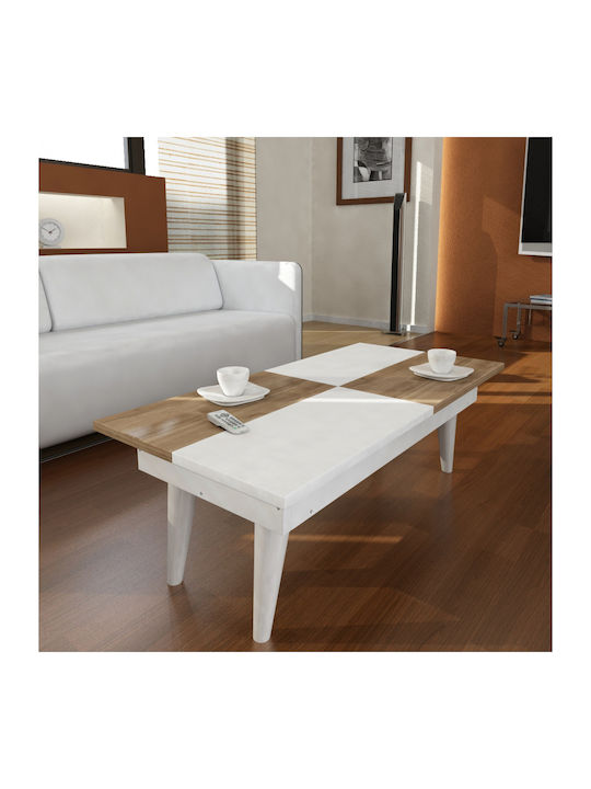 Rectangular Wooden Coffee Table Walnut L90xW44xH30cm