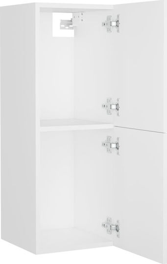 vidaXL Waschtisch mit Waschbecken, Spiegel & Säule L41xB38.5xH46cm Weiß