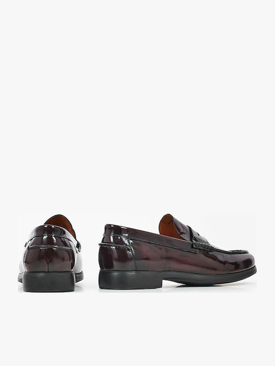 Men's Leather Loafers Burgundy