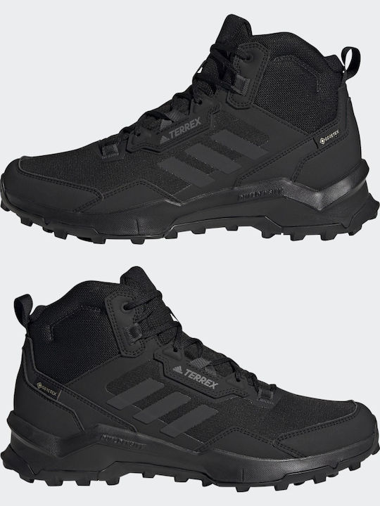 adidas Terrex AX4 Mid GTX Men's Hiking Boots Waterproof with Gore-Tex Membrane Core Black / Carbon / Grey Four