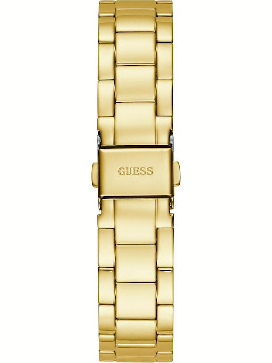 Guess Luna Womens Watch 36mm Battery With Gold Steel Bracelet