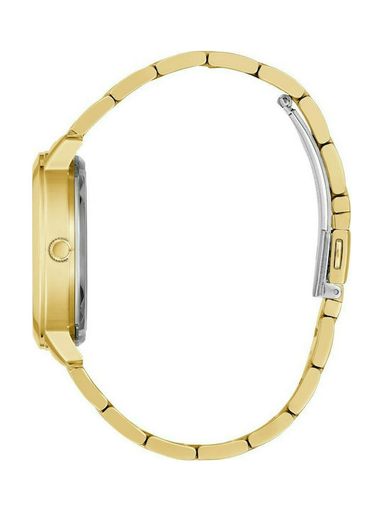 Guess Quattro Uhr mit Gold Metallarmband