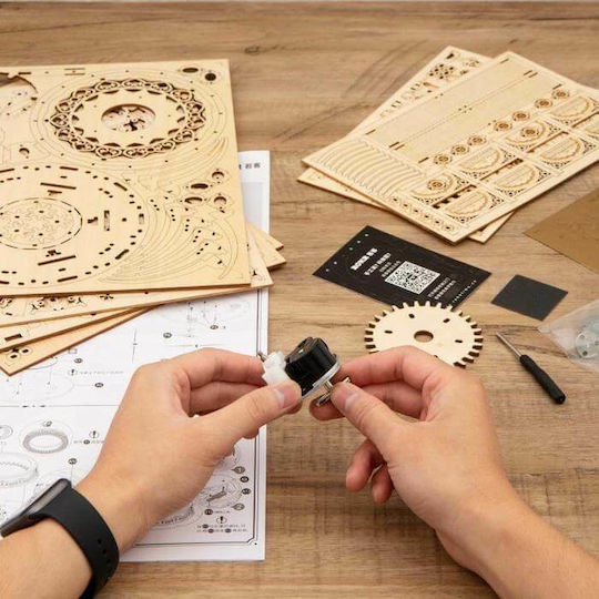 Robotime Παιχνίδι Κατασκευών Ξύλινo DIY Romantic Carousel Music Box για Παιδιά 14+ Ετών