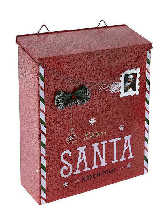 Iliadis Christmas Metal Figure Mailbox Red Height 31cm