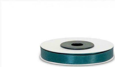 Skag Ribbon Satin In Blue Colour Κορδέλα Σατέν 2 Όψεων Πετρόλ 1cmx15m 10mm 15m 1pcs