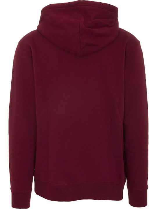 Φούτερ με Κουκούλα Burgundy