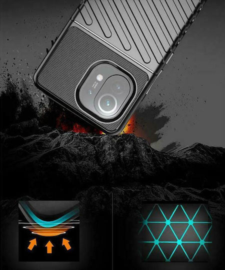 Powertech Back Cover Σιλικόνης Μαύρο (Galaxy A72)