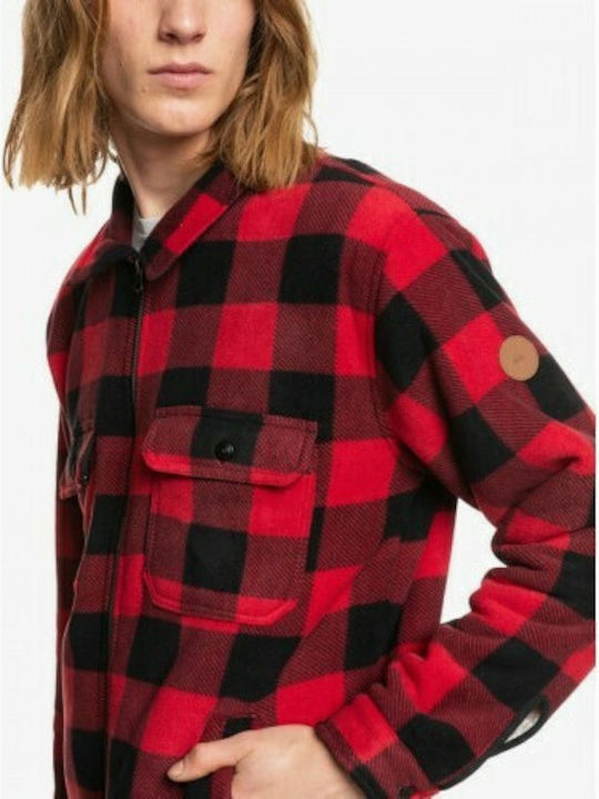 Tolala Дълъг Ръкав Overshirt Стандартна Кройка Каре Червен