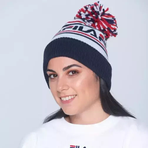 Pom Pom Beanie Γυναικείος Σκούφος Πλεκτός σε Λευκό χρώμα