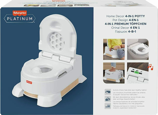 Fisher Price Töpfchen Schüssel Potty mit Geräuschen & Deckel Weiß