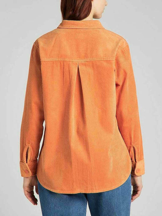 Lee Γυναικείο Πορτοκαλί Overshirt