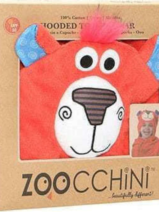 Zoocchini Baby Hooded Bath Towel Bosley The Bear Red 127x55cm