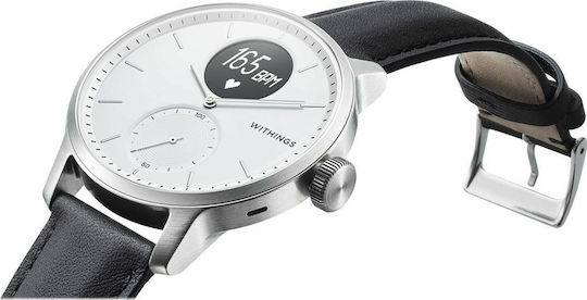 Withings ScanWatch Stainless Steel 38mm Αδιάβροχο με Παλμογράφο (White)