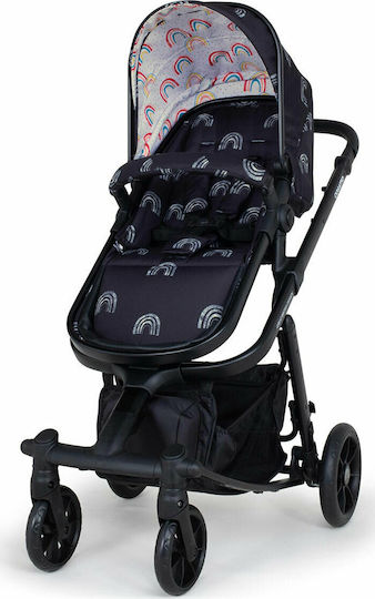 Cosatto Giggle Quad Adjustable 2 in 1 Baby Stroller Suitable for Newborn Night Rainbow