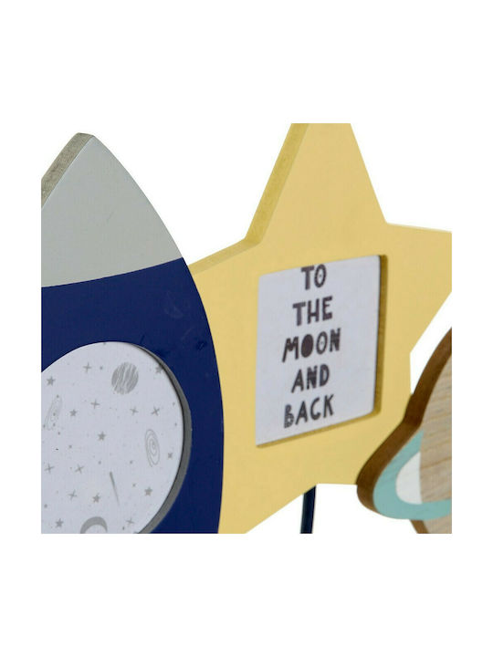 DKD Home Decor Διαστημόπλοιο Πολυκορνίζα 3 Θέσεων Ξύλινη