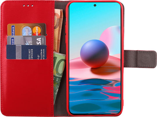 Volte-Tel Allure Magnet Brieftasche Synthetisches Leder Rot (Redmi Note 10 / 10s / Poco M5s)