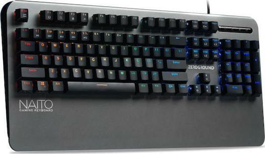 Zeroground KB-3500G Naito Οπτικό Gaming Πληκτρολόγιο με Outemu Brown διακόπτες και RGB φωτισμό (Αγγλικό US)