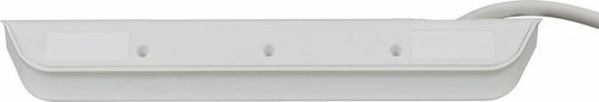 Brennenstuhl Πολύπριζο 4 Θέσεων με 2 USB-A και Καλώδιο 2m Ασημί