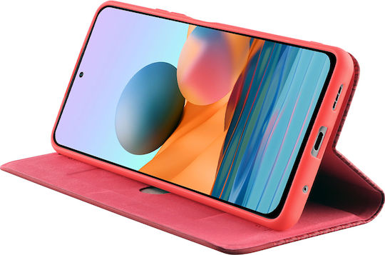 Idol 1991 Elite Anti Rfid Book Synthetic Leather Red (Redmi Note 10 Pro)