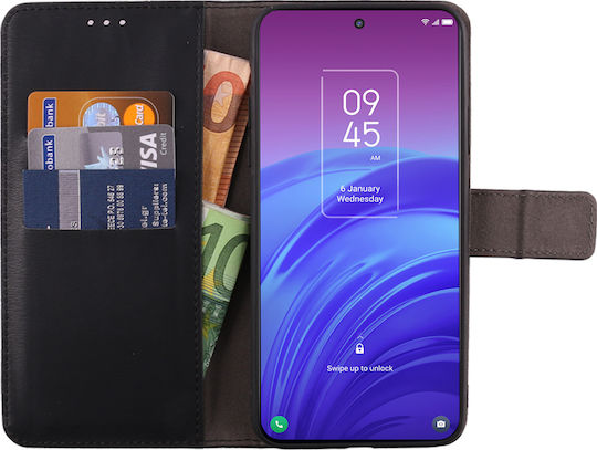 Volte-Tel Wallet Piele artificială Negru (TCL 20L / 20L+ / 20 5G / 20S - TCL 20L / 20L+ / 20 5G / 20S)