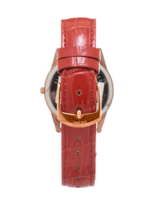 Folli Follie Watch with Red Leather Strap