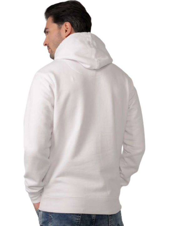 Petrol Industries Men's Sweatshirt with Hood and Pockets White