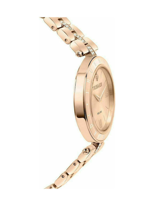 Trussardi T-Shiny Watch with Pink Gold Metal Bracelet