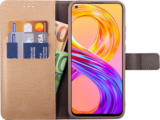 Volte-Tel Allure Magnet Wallet Δερματίνης Χρυσό (Realme 8/8 Pro)
