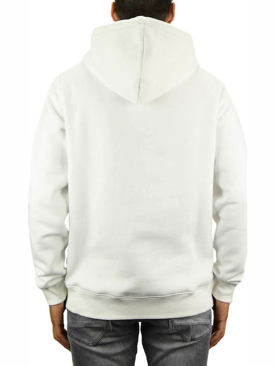 Dickies Men's Sweatshirt with Hood and Pockets White