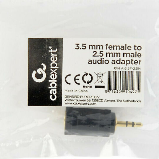 Cablexpert Converter 2.5mm male to 3.5mm female 1pcs A-2.5M-3.5F