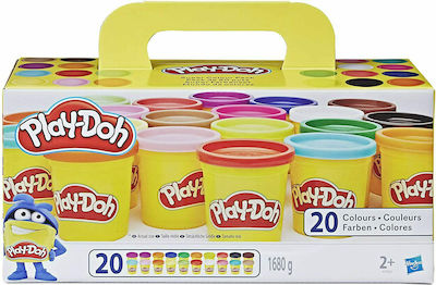 Hasbro Play-Doh 20 Βαζάκια Πλαστελίνης Super Color για 2+ Ετών