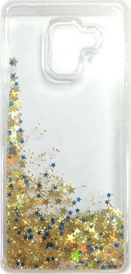 Liquid Glitter Back Cover Σιλικόνης Χρυσό (Galaxy S9+)