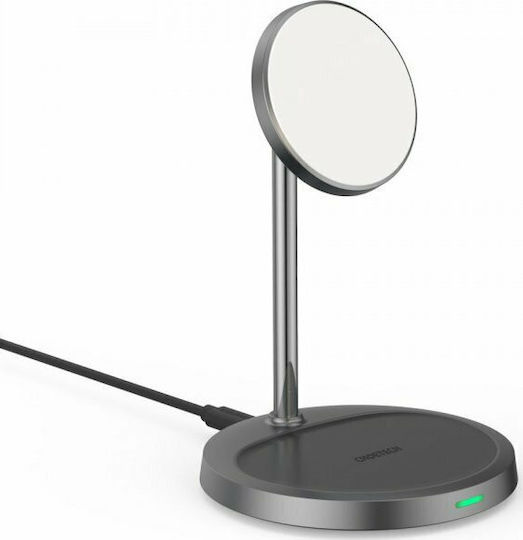 Choetech Φορτιστής Magsafe 15W Power Delivery Γκρι (T575-F & Adapter)