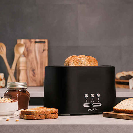 Cecotec Toast&Taste 9000 Double Prăjitor de pâine 2 sloturi 980W Negru
