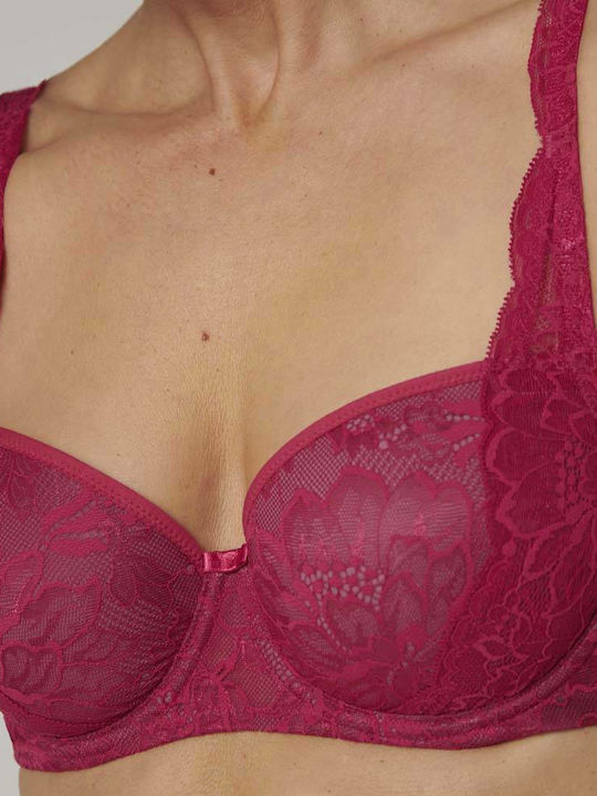 Amourette Charm WHP02 Balconette Balconette Bra with Light Padding Underwire Fuchsia