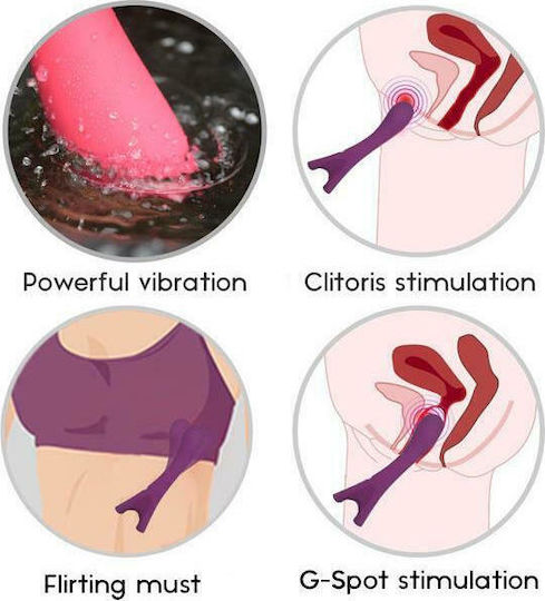 Engily Ross Bardot Vibe Silicone Rechargable Δονητής G-Spot 19.5cm Purple