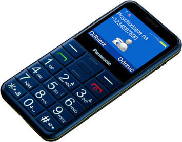 Panasonic KX-TU155 Single SIM Telefon Mobil cu Butoane Mari Albastru