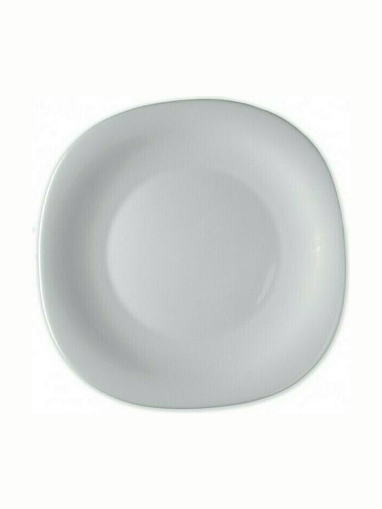 Bormioli Rocco Parma Plate Shallow Square Glass White 27x27cm 6pcs