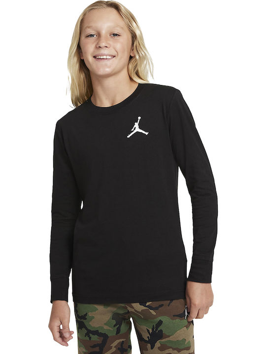 Nike Παιδική Χειμερινή Μπλούζα Μακρυμάνικη Μαύρη Jumpman Air