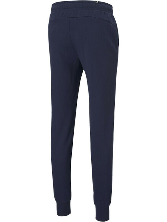 Sweatpants with Elastic Navy Blue