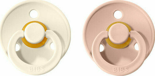 Bibs Πιπίλες Καουτσούκ Colour No3 Ivory / Blush για 18+ μηνών 2τμχ