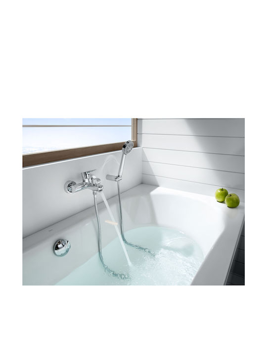 Roca Mixing Bathtub Shower Faucet Complete Set Silver