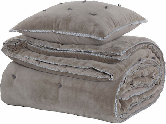 Nef-Nef Homeware Elements Κουβερλί Υπέρδιπλο Βαμβακερό Arctic Greige 230x240cm