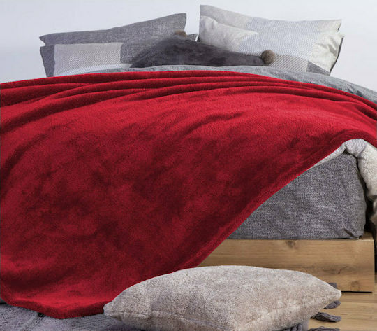 Nef-Nef Homeware Nasty Одеяло Полар Едноспално 160x220см Червено
