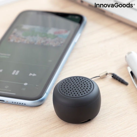 InnovaGoods Miund Bluetooth-Lautsprecher 1W mit Akkulaufzeit bis zu 5 Stunden Schwarz